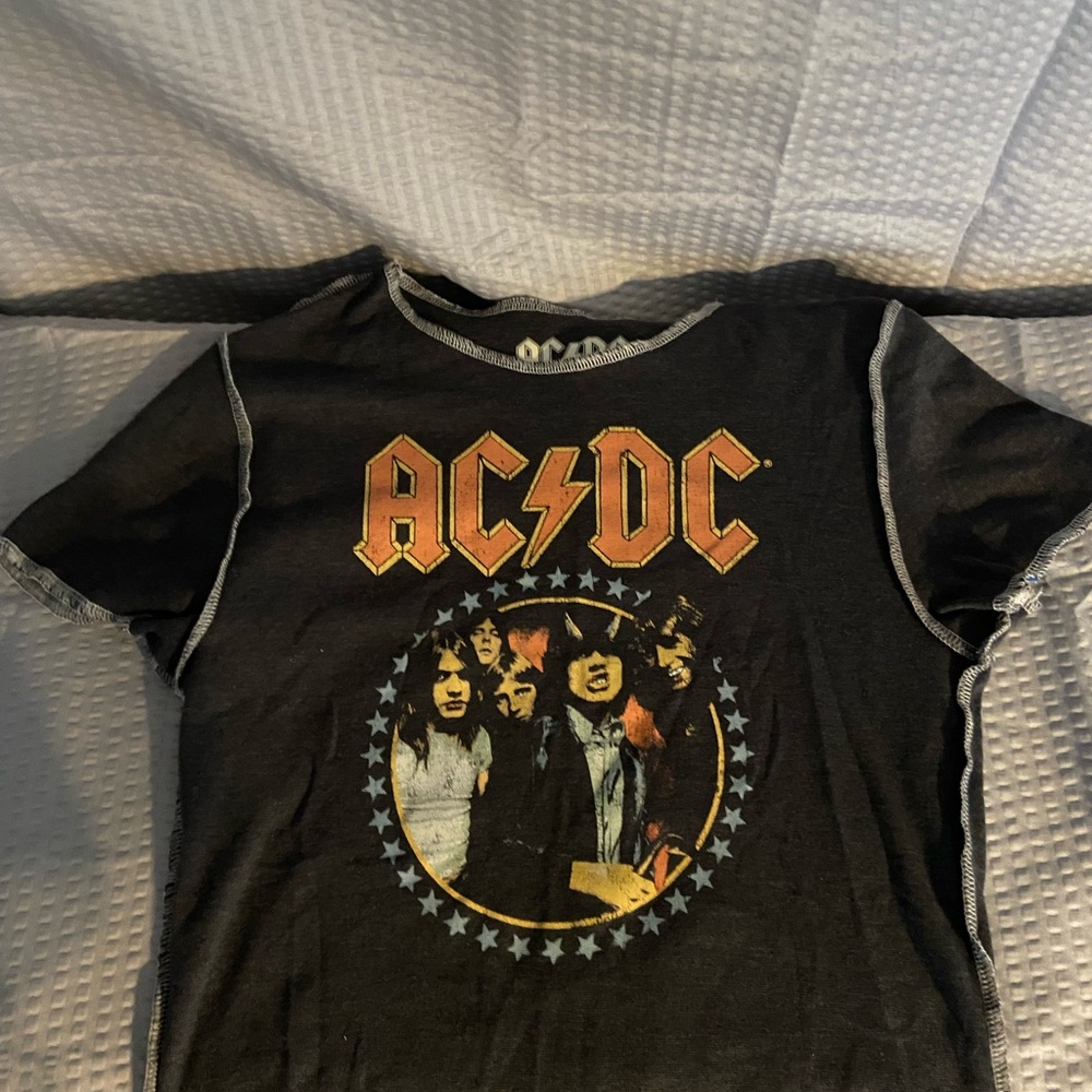 AC/DC Kids Black and Gold Band Tee